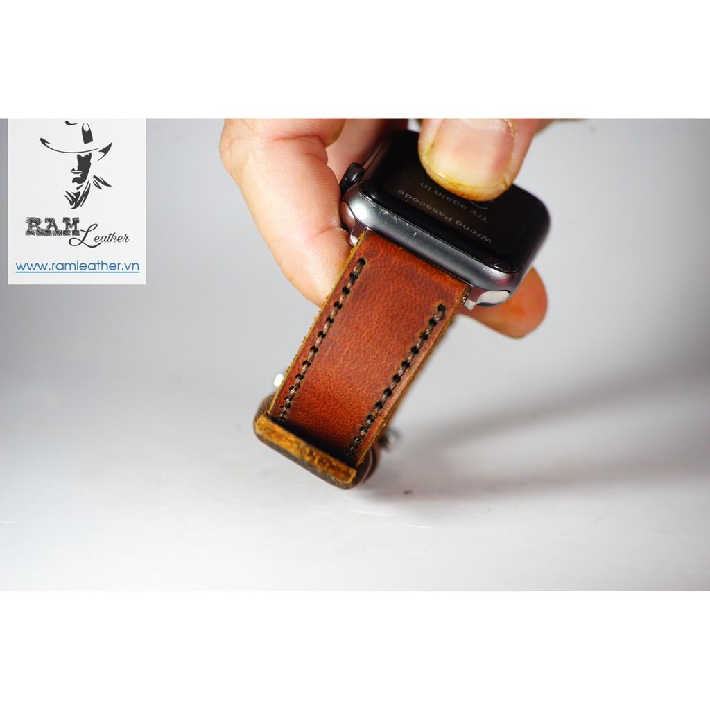 DÂY APPLE WATCH DA BÒ HANDMADE - RAM CLASSIC 1981