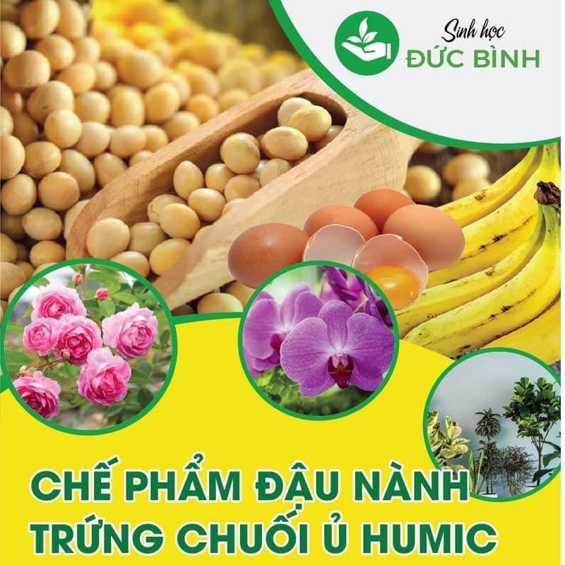 Chế phẩm đậu nành trứng chuối ủ Humic chai 500ml