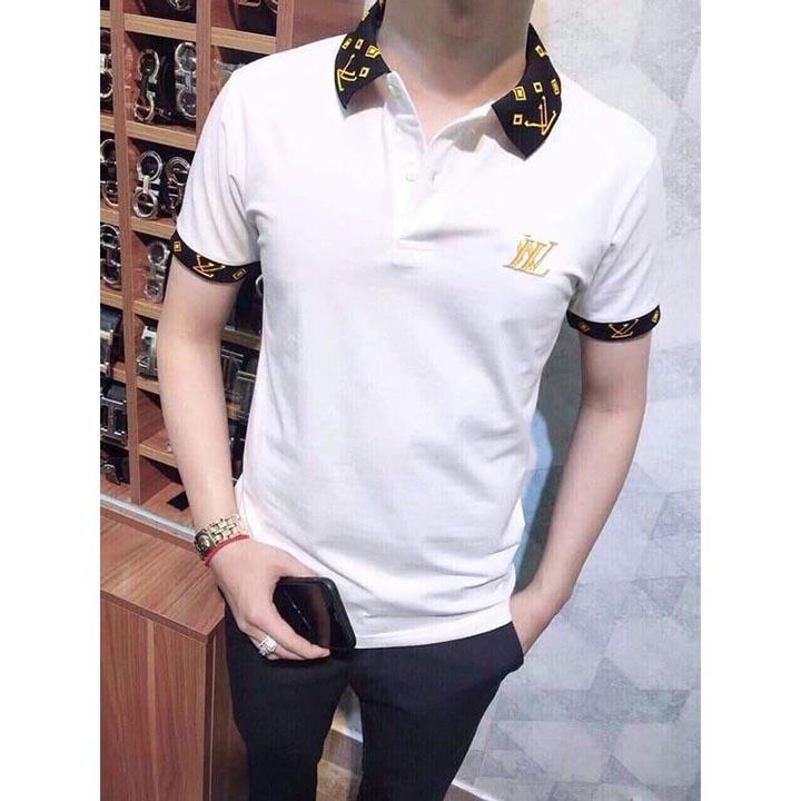 Áo thun polo nam có cổ tay ngắn vải thun cotton phong cách hàn quốc - skymen fashion