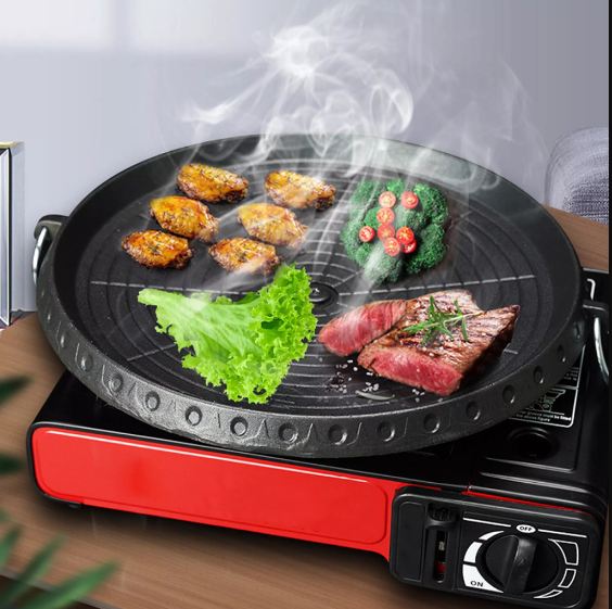 Chảo vân đá chống dính, chảo nướng, rán Hàn Quốc đa năng, Chảo Nướng đồ vỉa hè