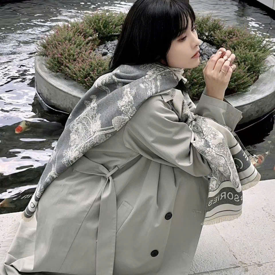 Khăn Choàng Cổ Nam Nữ Unisex Chất Len Nỉ Dày Cao Cấp Mềm Mịn, Khăn Len Quàng Cổ 65x185cm