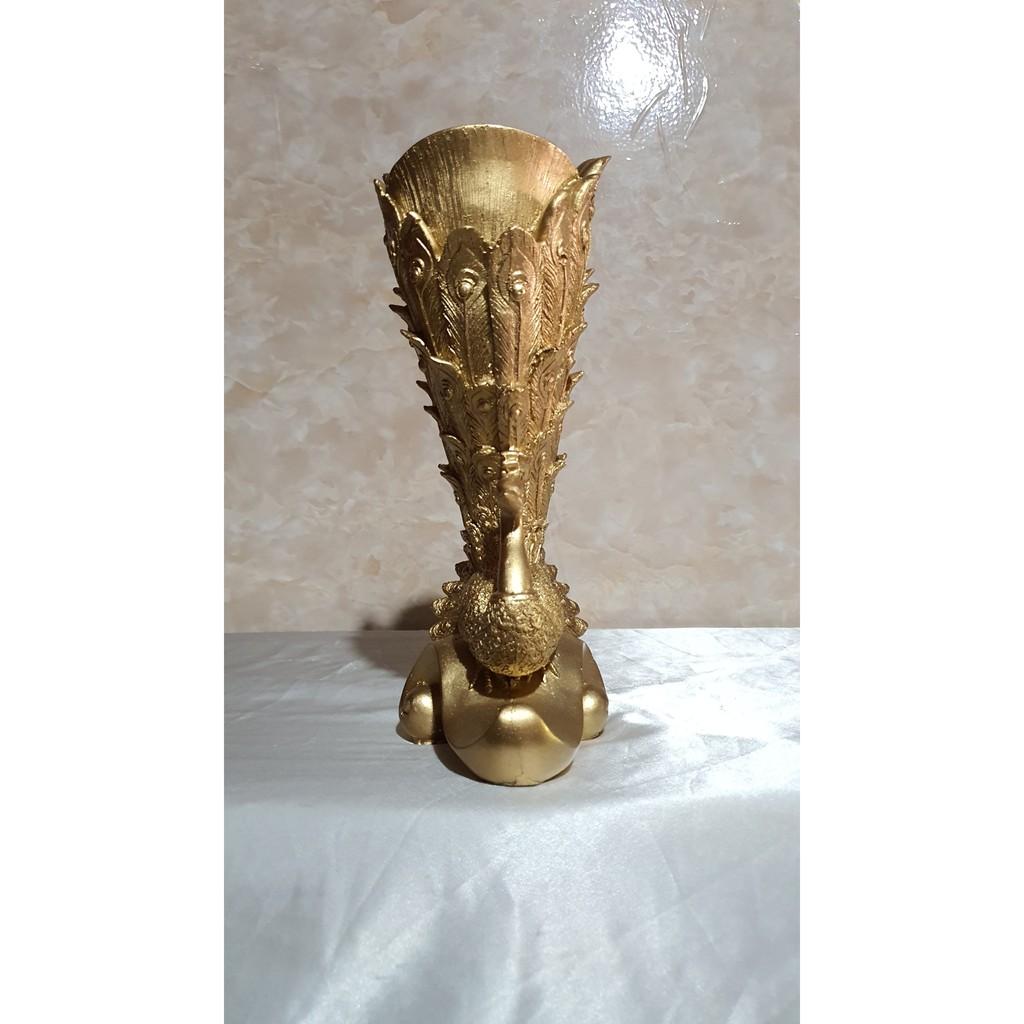 Cắm lông công chất liệu bột đá bền rẻ cao 30 cm