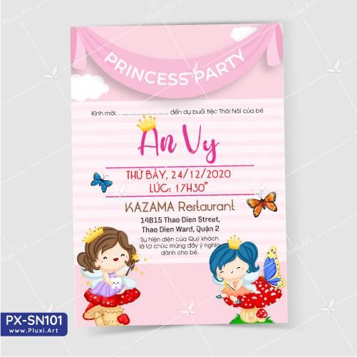 Thiệp thôi nôi – sinh nhật theo yêu cầu Pluxi