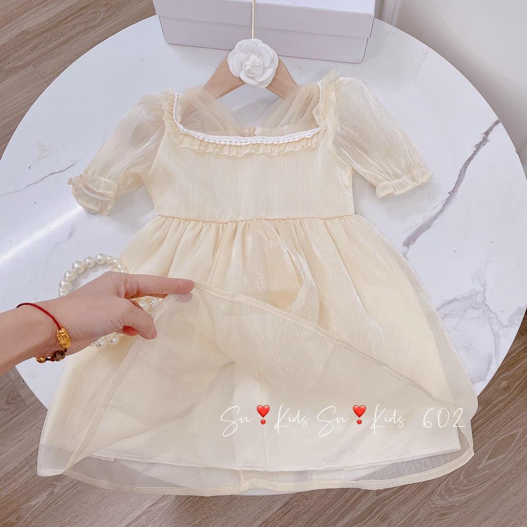 Váy đầm công chúa tơ óng cho bé