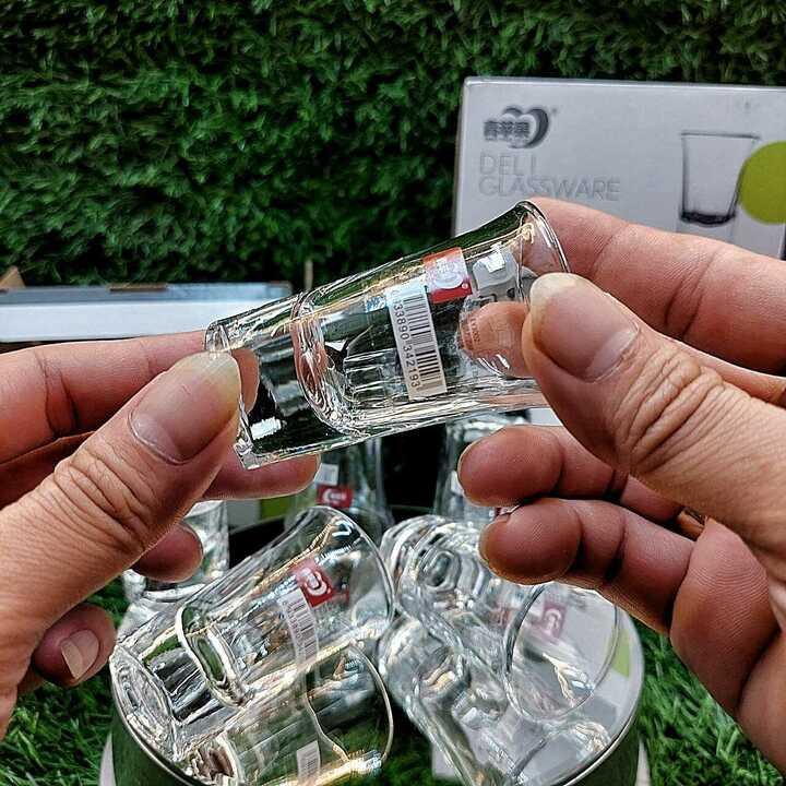 Bộ ly uống rượu nhỏ 35ML cao cấp DELI GLASSWARE thủy tinh đế dày – – Ly rượu thủy tinh, cố