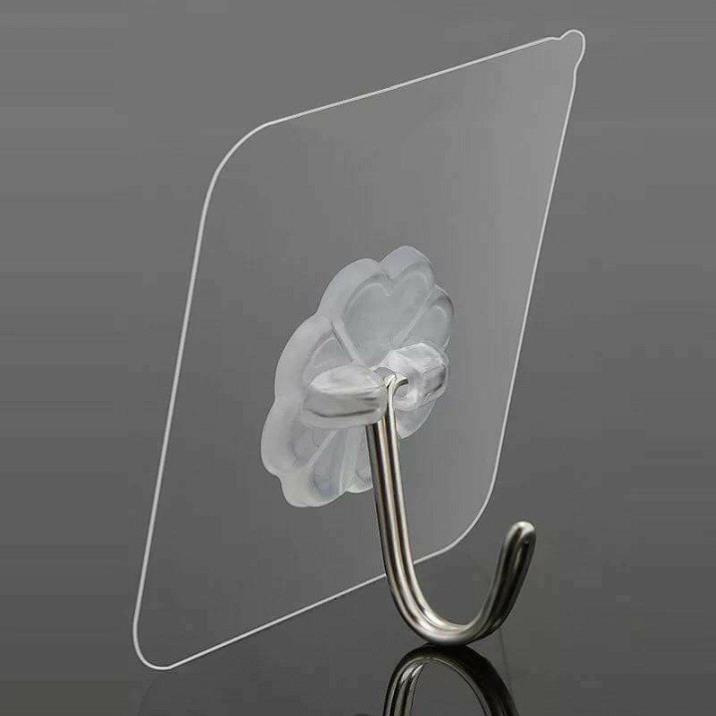 800 đồng Móc dán tường siêu dính trong suốt chịu lực tốt, móc treo đồ tiện dụng 6x6 cm - Minhstore66