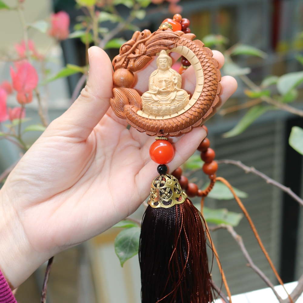 Dây chuyền treo xe ô tô nhà cửa Phật bà quan thế âm MS201220215