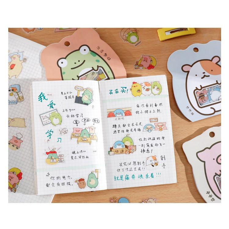 Bịch 50 Miếng Nhãn Dán Sticker Trang Trí Kawaii V2