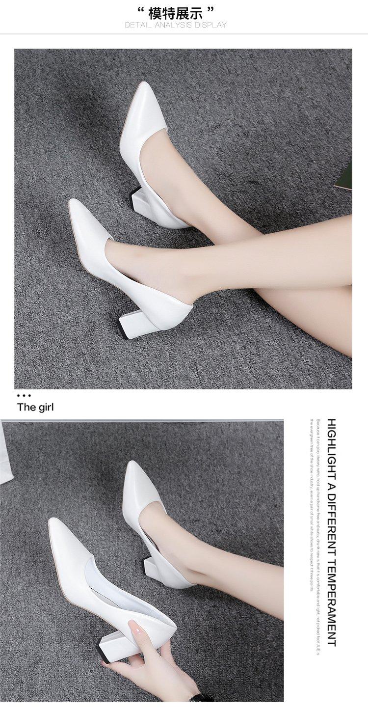 Giày Cao Gót 7cm Màu Đen Thiết Kế Đơn Giản Thời Trang