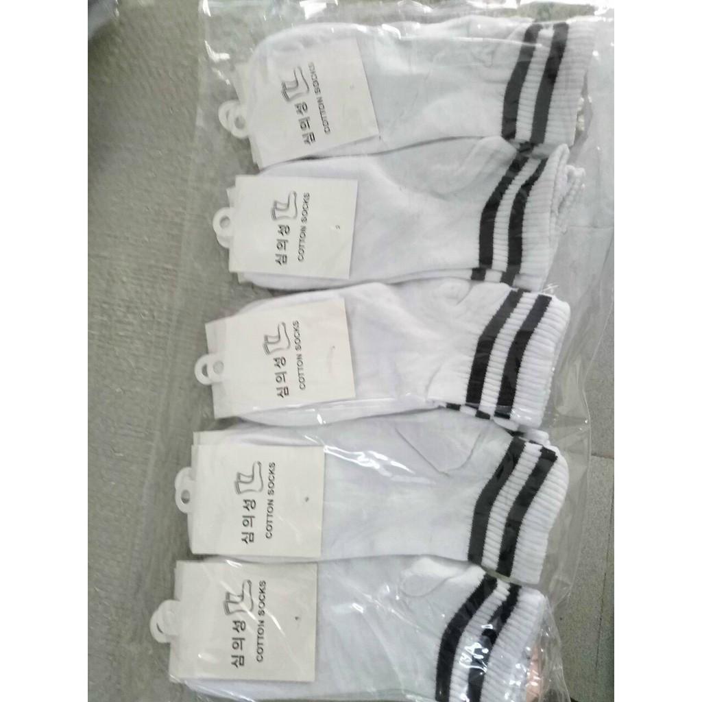 5 đôi tất nữ cổ ngắn,vớ nữ ngắn cổ kẻ phong cách hàn quốc chống hôi chân chất cotton siêu đẹp