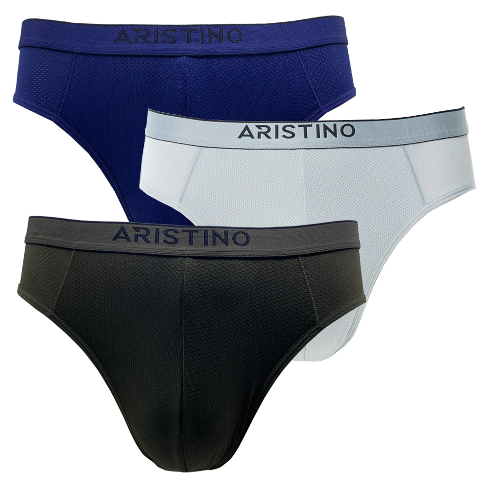 Combo 3 chiếc quần lót thông hơi nam Aristino ABF060, mềm mịn, thoáng khí, trẻ trung - Hàng Chính Hãng