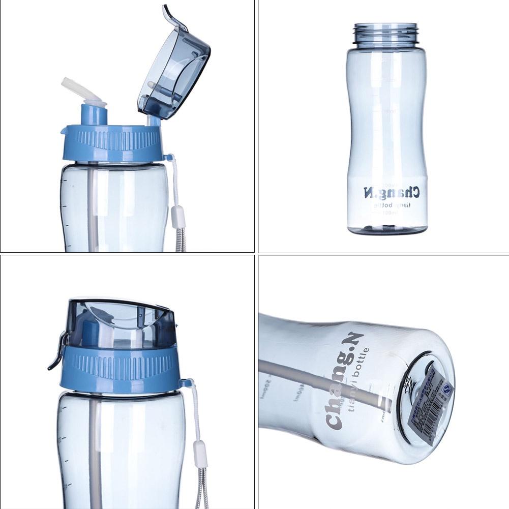 Bình Nước Thể Thao 580ml Kèm Ống Hút Nhựa Tiện Lợi