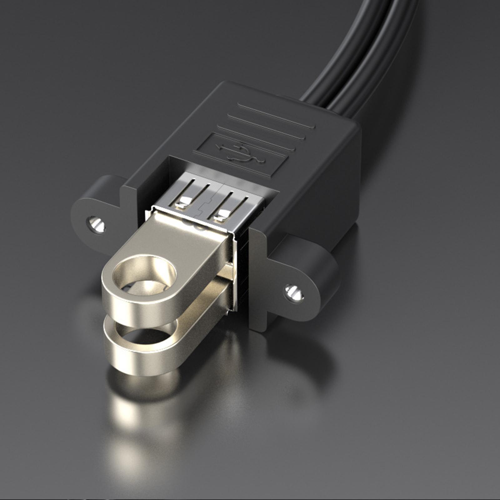 USB 2.0 Extension Cable Double Cable USB Splitter for Hard  Disk 0.3m