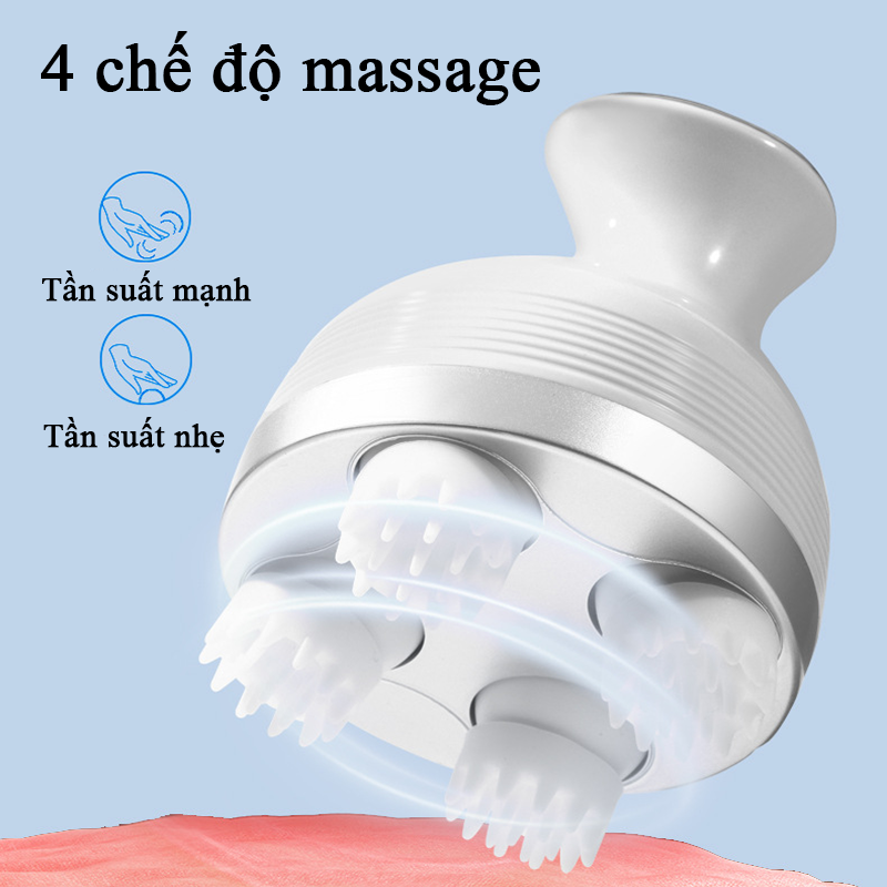 Máy Massage Đầu Mini 3 Đầu Xoay 360 Độ Có Đảo Chiều Giảm Căng Thẳng Mệt Mỏi Đau Đầu Giúp Ngủ Ngon Giấc Máy Mát Xa Cổ Vai Gáy Toàn Thân 3 Chế Độ Chống Nước Tiện Lợi Lưu Thông Khí Thư Giãn Thông Minh - ML051