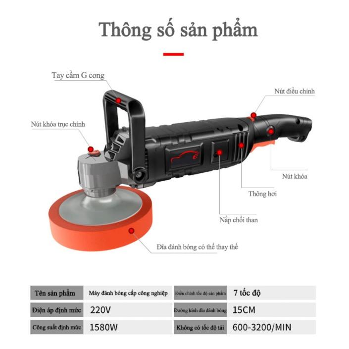 Máy đánh bóng xe hơi công nghiệp 4S 1580W