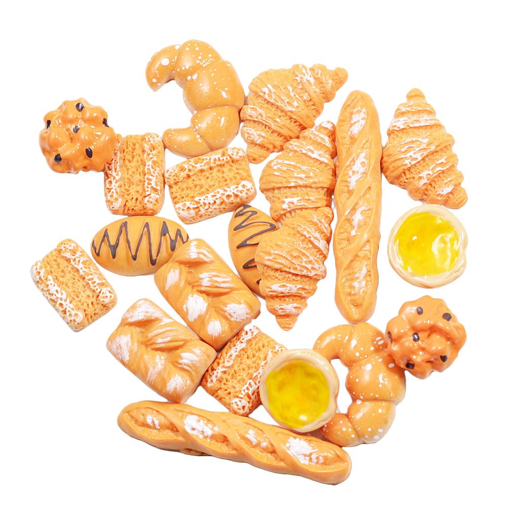 20 Pcs Squishy Slow Rising Cream Scented Simulation Bread DIY Phone Decor