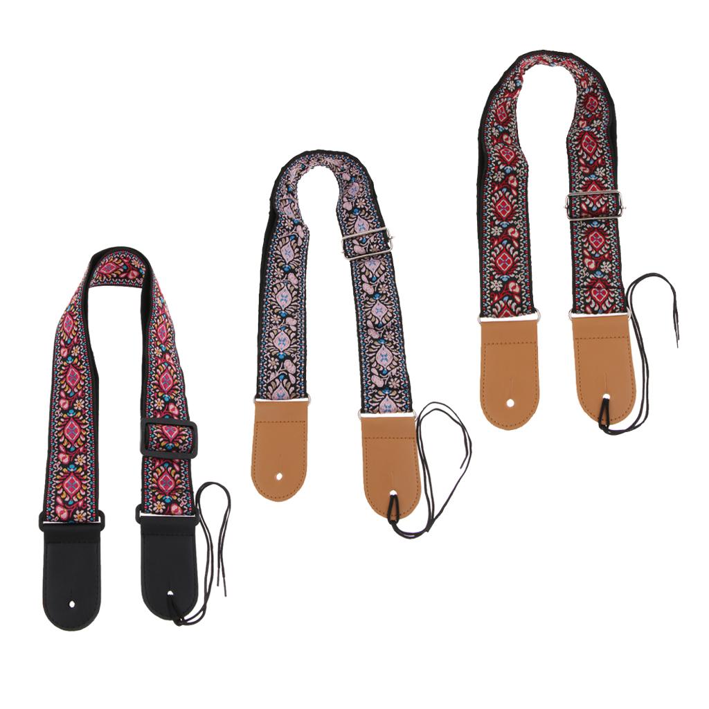 Adjustable Guitar Strap with Pick Holder for Acoustic Electric Guitar Bass Parts