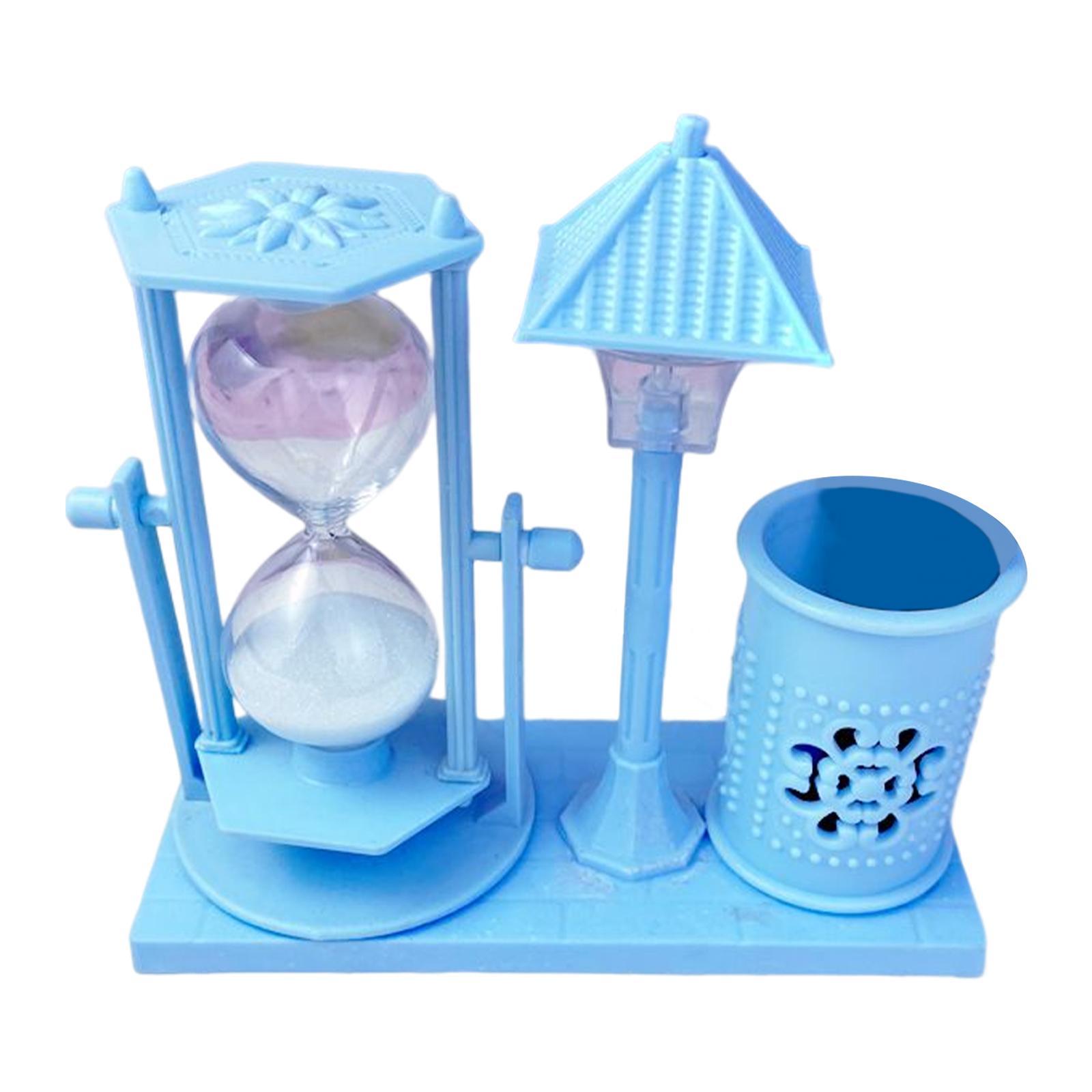 Hourglass Street Lamp Pen Holder Night Light for Office Table Decoration