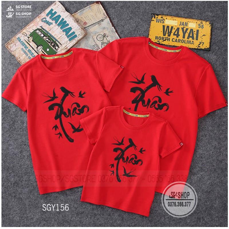 Áo thun Tết Xuân - Màu đỏ - Thun cotton dày dặn - Unisex đủ size