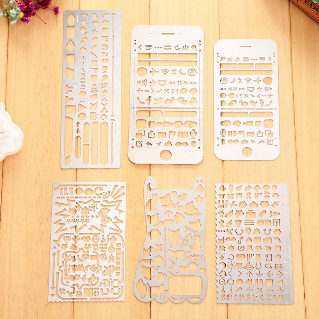 Ruler Bookmark for Journal Note Book Diary Hollow Ruler Drawing Template