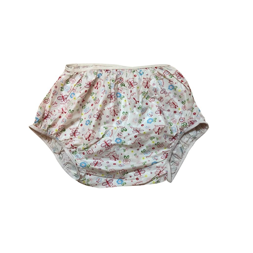 ABDL Miếng Tã Quần Đơn Giản Chuồn Chuồn Màu DDLG Trưởng Thành Quần Lót Có Thể Tái Sử Dụng Tã 1 Lớp Nhựa PVC Quần Đùi Onesized Người Cao Tuổi Thiếu Niên
