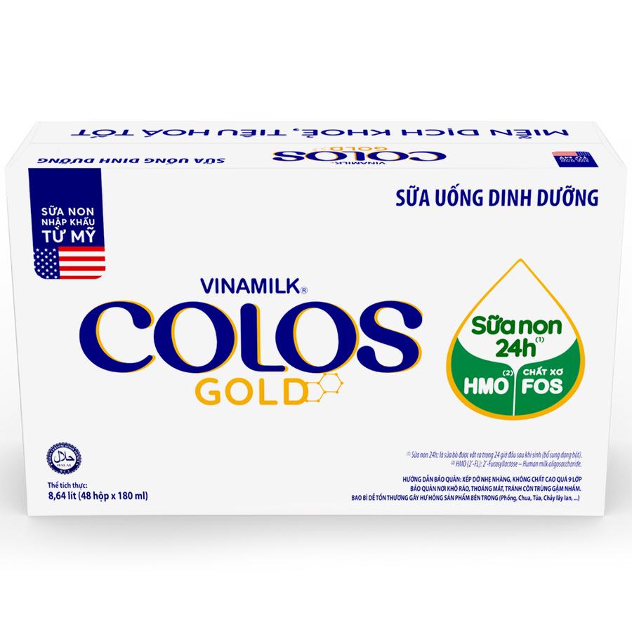 Thùng 48 Hộp Sữa uống dinh dưỡng Vinamilk ColosGold 180ml