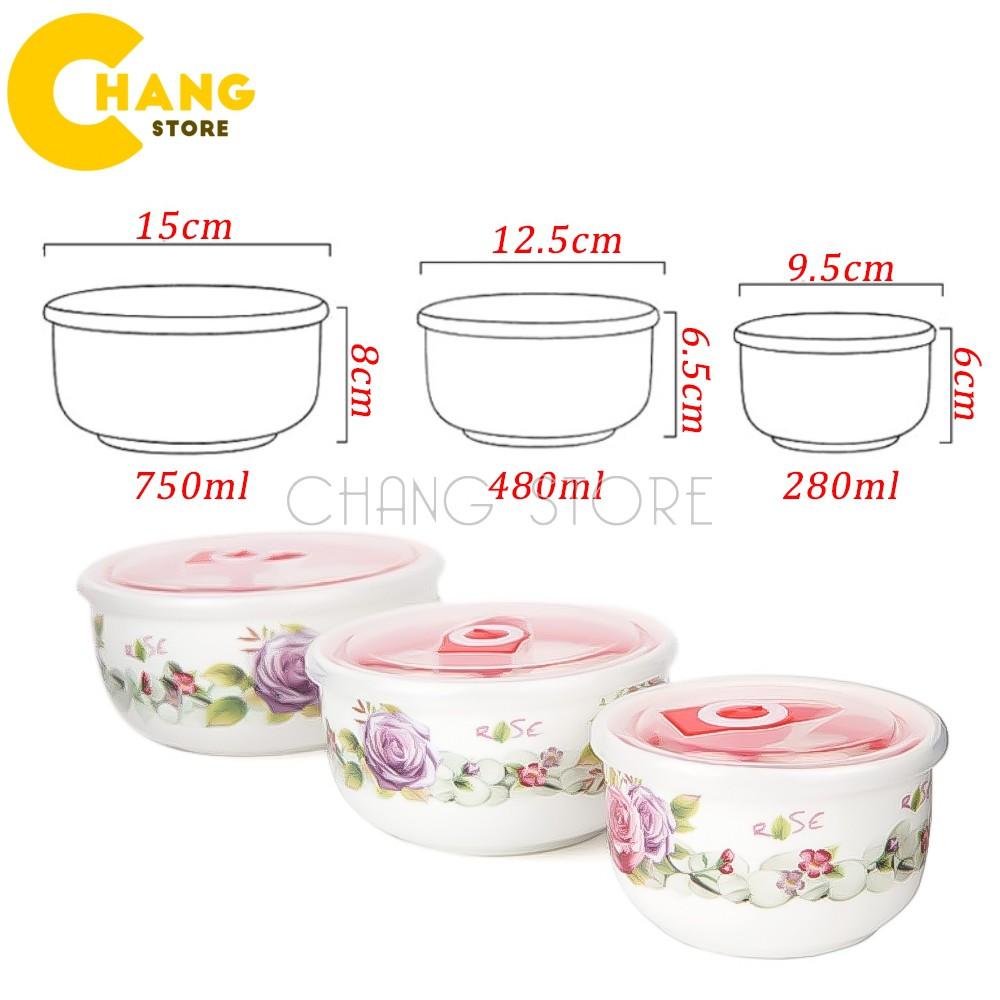 Bộ 3 Bát Sứ Hút Chân Không Cao Cấp