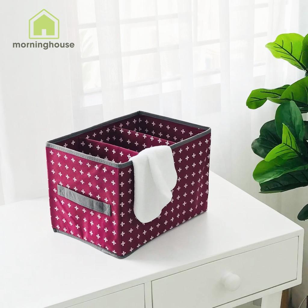 Hộp Đựng Quần Áo Gấp Gọn Màu Xám- Morning House