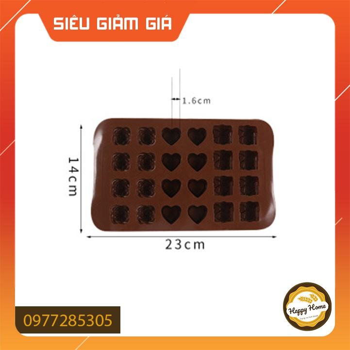 Khuôn silicon làm socola hình Trái Tim - Hoa Hồng - HÀNG MỚI VỀ
