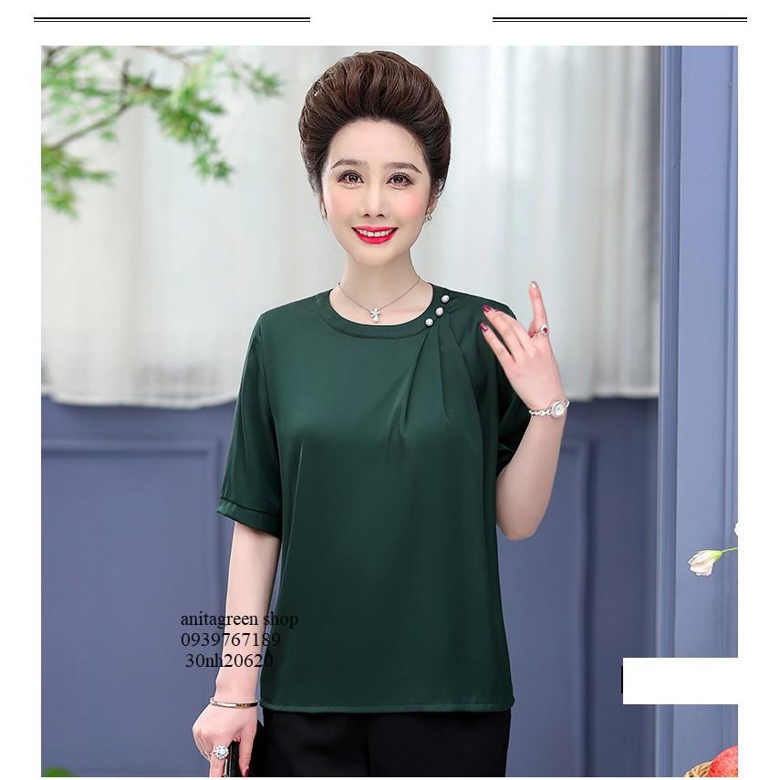Tk2-0620ÁO KIỂU TRUNG NIÊN NÚT CHUỖI
