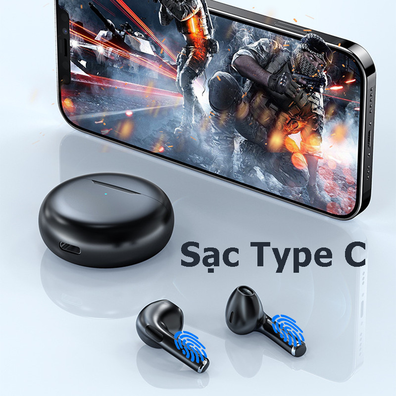 Tai nghe bluetooth không dây True wireless PKCB có Dock Sạc Hàng chính hãng