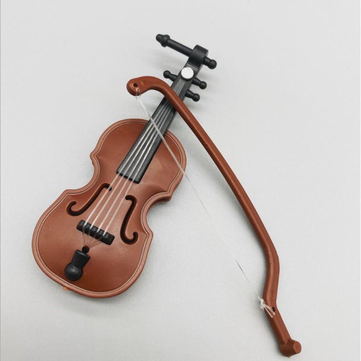 Mẫu mô hình các loại nhạc cụ như đàn vĩ cầm violin, kèn trumpet dùng trang trí nhà búp bê, bàn làm việc, DIY