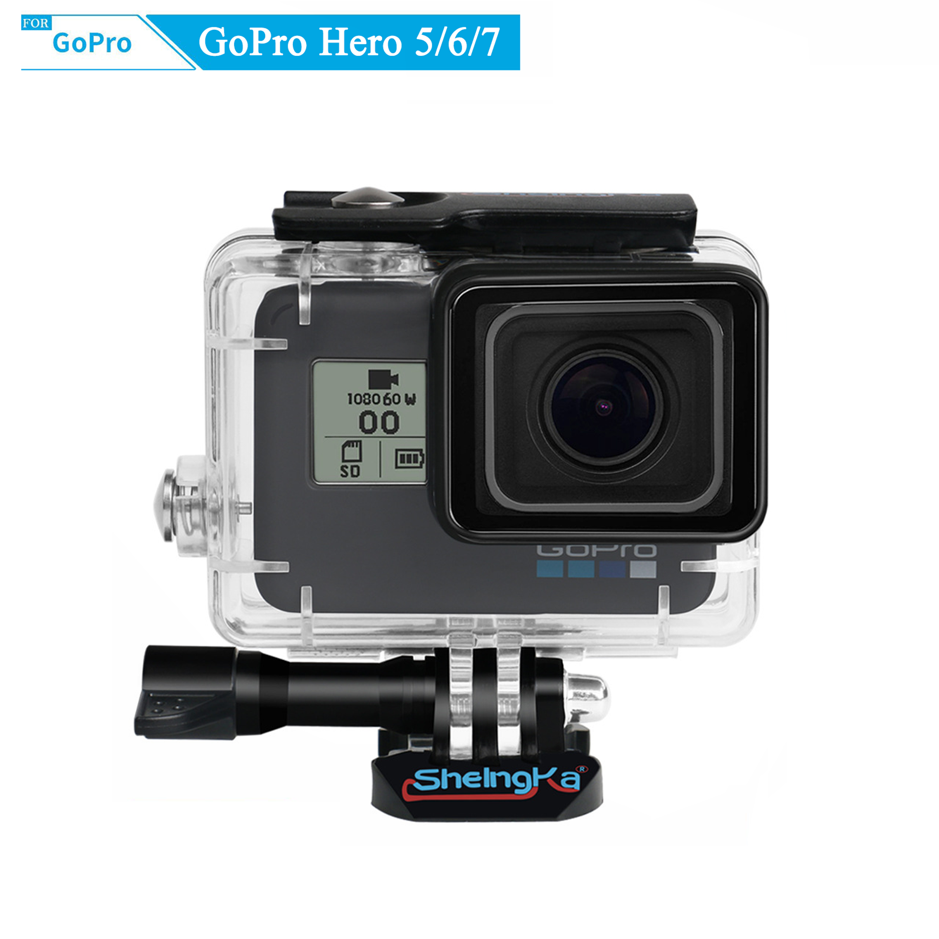 Vỏ chống nước cho GoPro Hero 5, GoPro Hero 6, GoPro Hero 7, GoPro new hero 2018