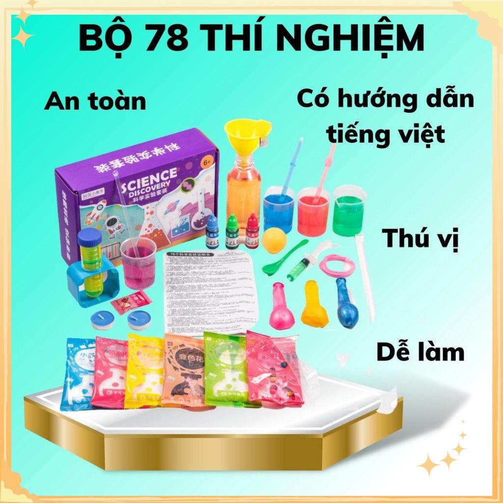 Bộ 78 Thí Nghiệm Khoa Học Vật Lý, Hóa Học Cho Trẻ Em Khám Phá Nguyên Lý Khoa Học (Hướng Dẫn Tiếng Việt)