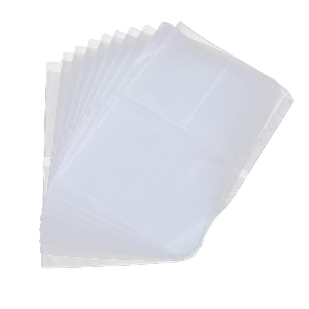30x Clear Binder Pocket 100% Recycled A5 Ring Binder for 6-Ring Loose Leaf