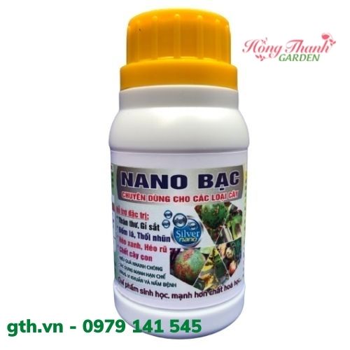 NANO Bạc Chuyên Dùng Cho Các Loại Cây, Đặc Trị: Thán Thư, Đốm Lá, Gỉ Sắt, Thối Nhũn, Thể Tích: 100ml - Xanh Cây, Sạch Bệnh!