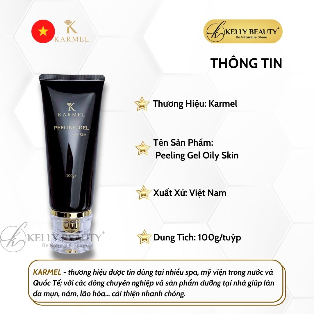 Tẩy Tế Bào Chết Da Dầu Karmel Peeling Gel Oily Skin - Giảm Dày Sừng, Da Mềm Mịn, Ngăn Ngừa Mụn | Kelly Beauty