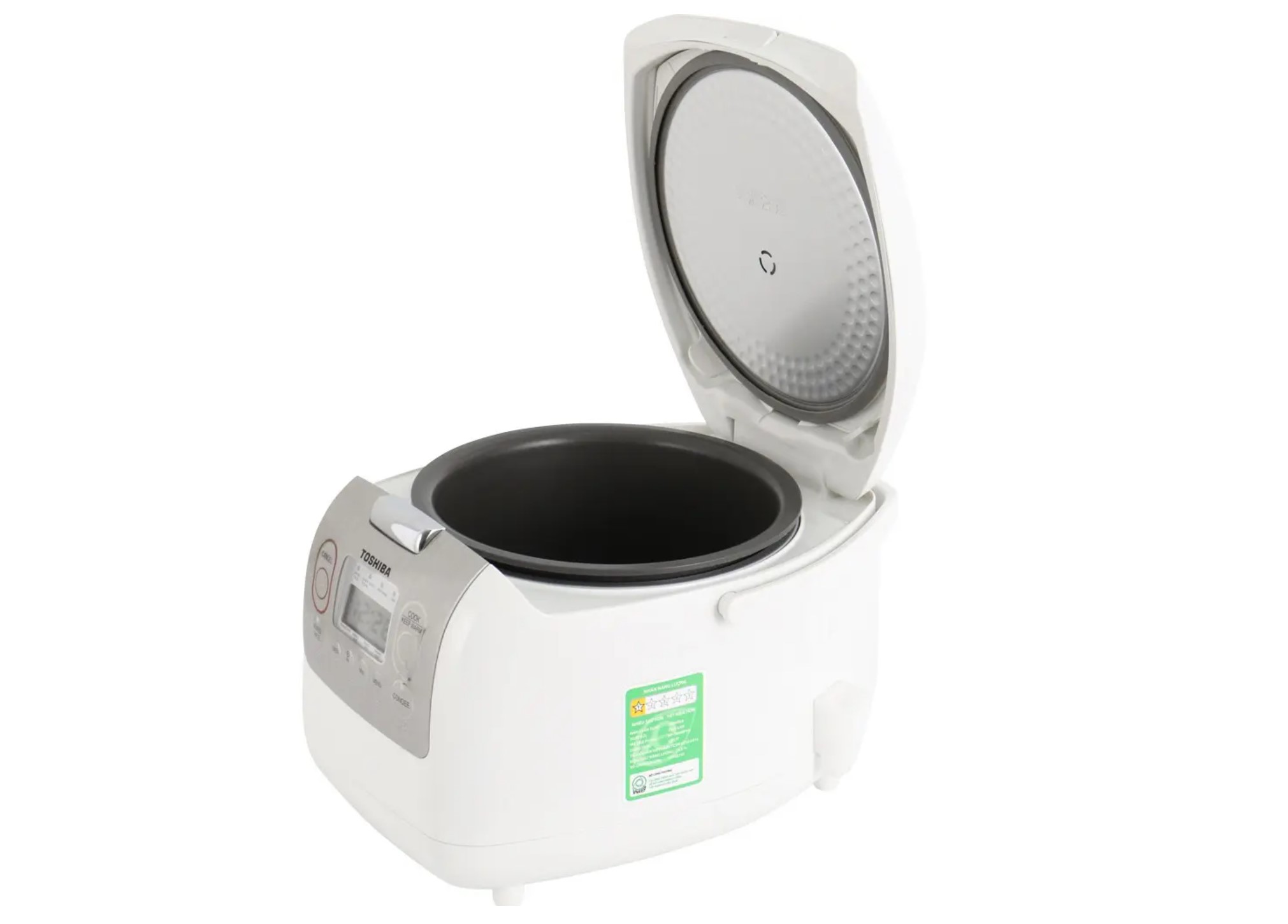Nồi cơm điện tử Toshiba 1.8L RC-18NTFV - Xuất xứ Thái lan - Lòng nồi hợp kim dày 4mm - Phù hợp cho gia đình 4-6 người - Hàng chính hãng - Bảo hành 12 tháng, chất lượng Nhật Bản