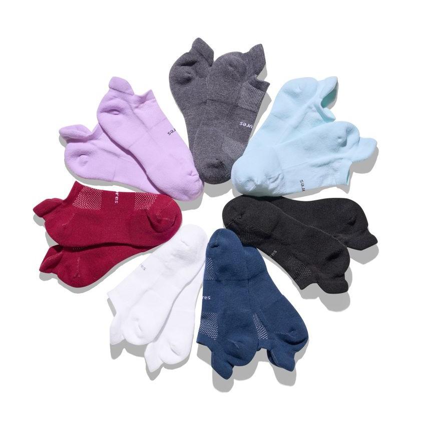 Tất vớ Feetures chạy bộ cổ ngắn thể thao nam nữ, hàng dệt kim 100% cotton xuất khẩu Mỹ, 3 size M L XL