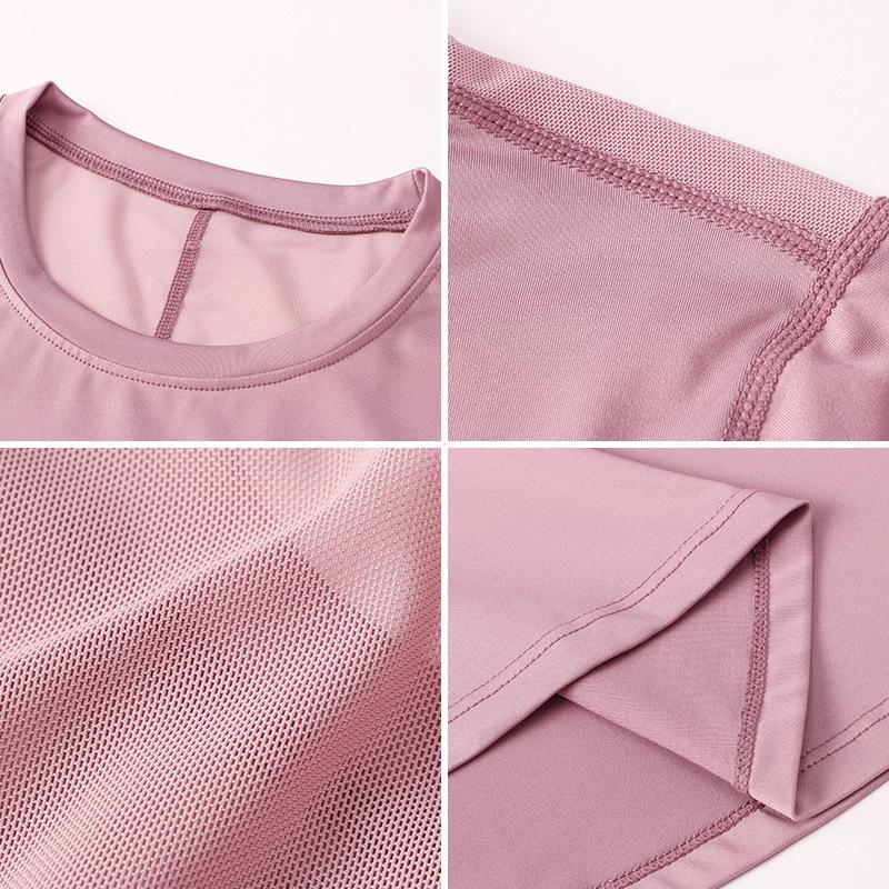 Thu Nhiệt Dài Tay Tập Yoga Áo Thể Thao Hàng Đầu Chạy Áo Thun Mùa Đông Nhiệt Đồ Lót Thoáng Lưới Tập Gym Femme Quần Tây