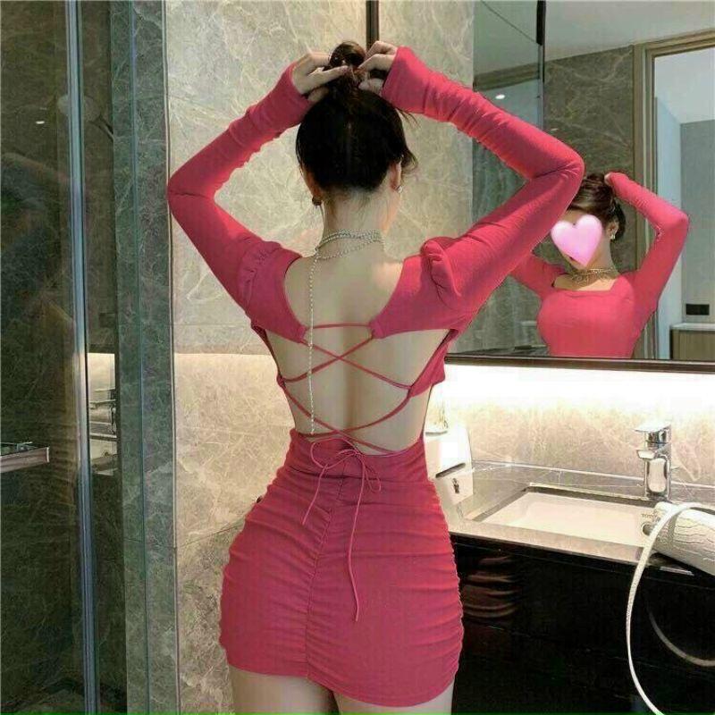 ĐẦM BODY TAY DÀI ÔM SÁT KHOE DÁNG QUYẾN RŨ