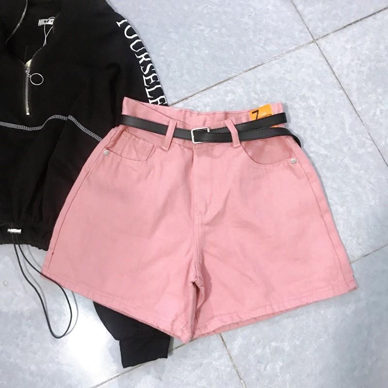 QUẦN SHORT JEANS ỐNG RỘNG TẶNG KÈM DÂY LƯNG XỊN- ảnh thật tự chụp