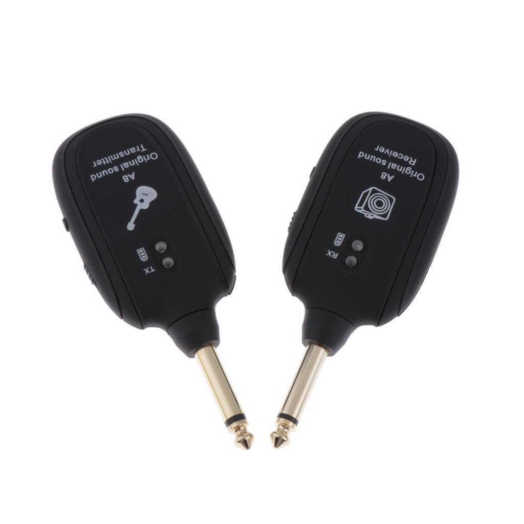 UHF Wireless Guitar System, Guitar Audio Transmitter Receiver Set for Electric Guitar Bass Violin