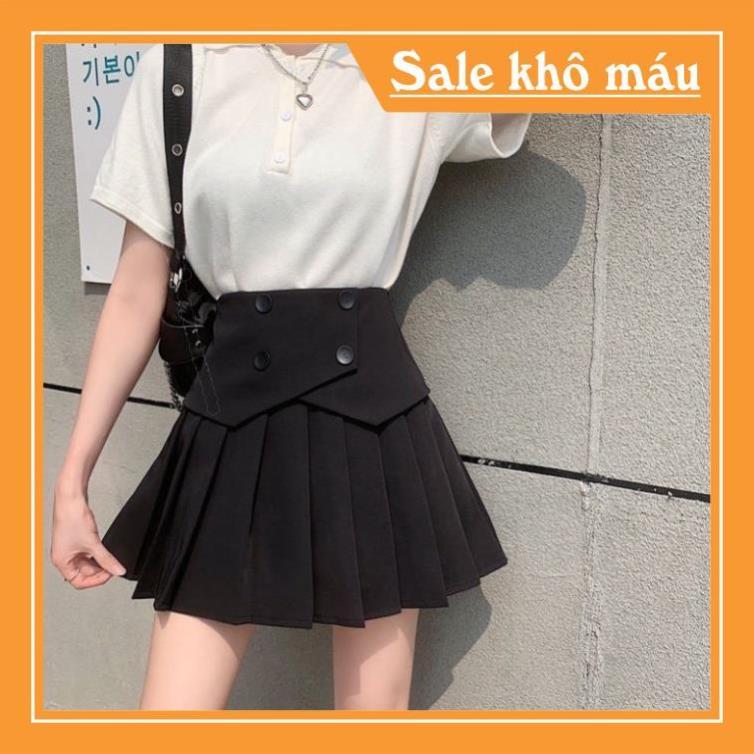 Chân váy xếp ly 4 khuy