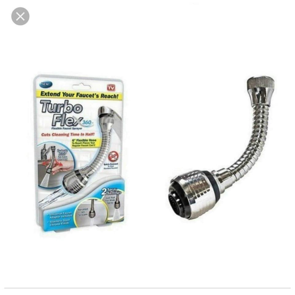 Đầu vòi xịt nước tăng áp cho vòi bồn rửa Turbo Flex 360