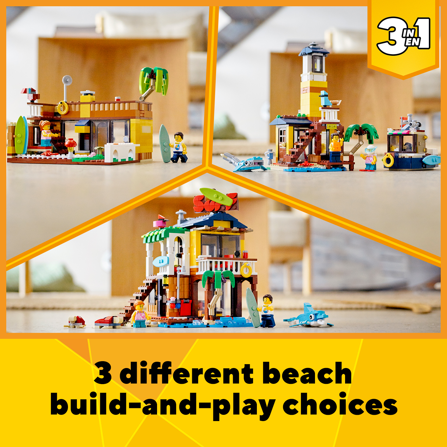 Đồ chơi LEGO Creator Nhà Lướt Sóng Bãi Biển 31118