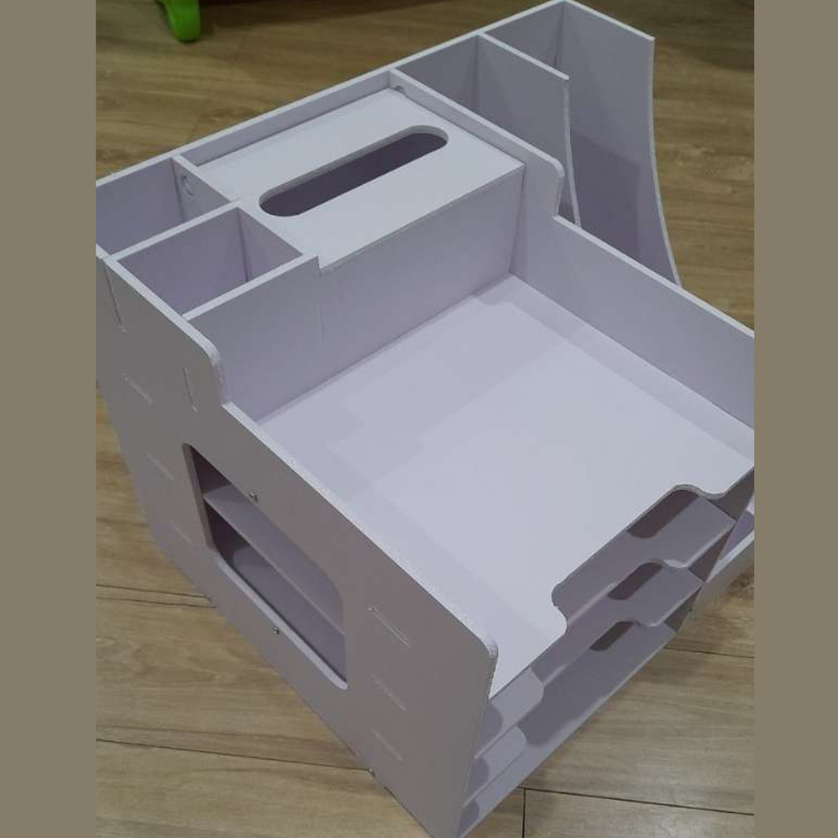 Kệ Hồ Sơ Văn Phòng Gỗ Nhựa Cao Cấp, Giá Kệ Để Tài Liệu Đa Năng Kết Hợp Hộp Đựng Giấy Không Cong Vênh Kích Thước 40*28*32
