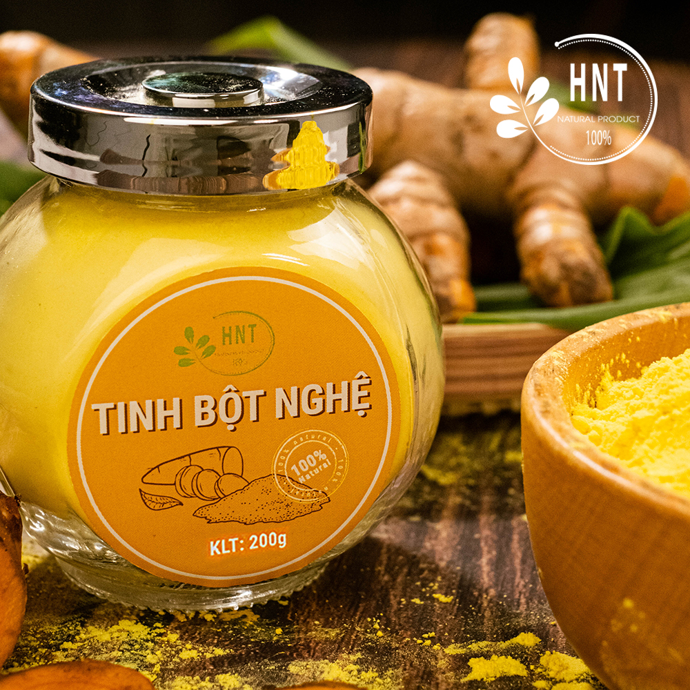 Tinh bột nghệ Nano HNT 200g - Đã được kiểm nghiệm và công bố - 100% Nguyên chất - Nguyên liệu hữu cơ - Sản phẩm chính hãng - Uy tín - Chất lượng