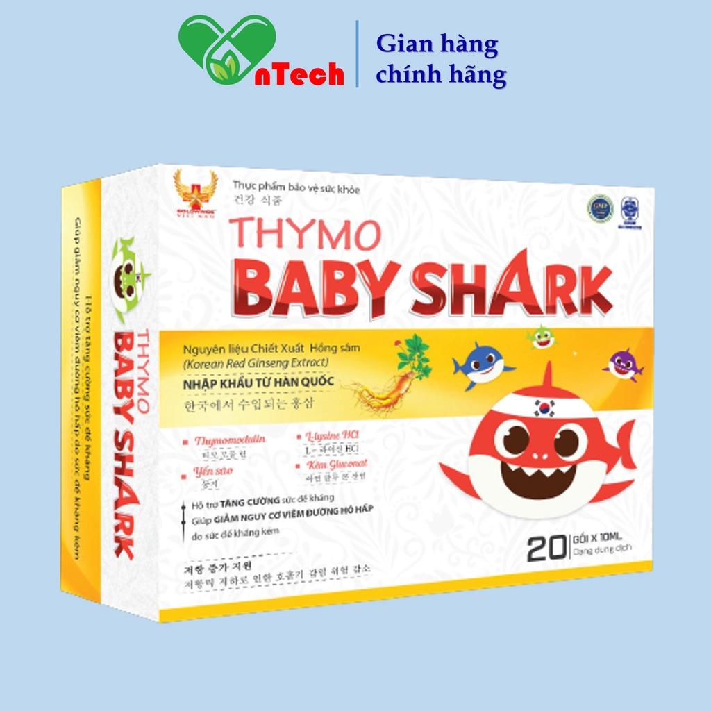 Goldwings Thymo Baby Shark Hỗ trợ tăng cường sức đề kháng giảm nguy cơ viêm đường hô hấp cho bé hộp 20 gói 10ml