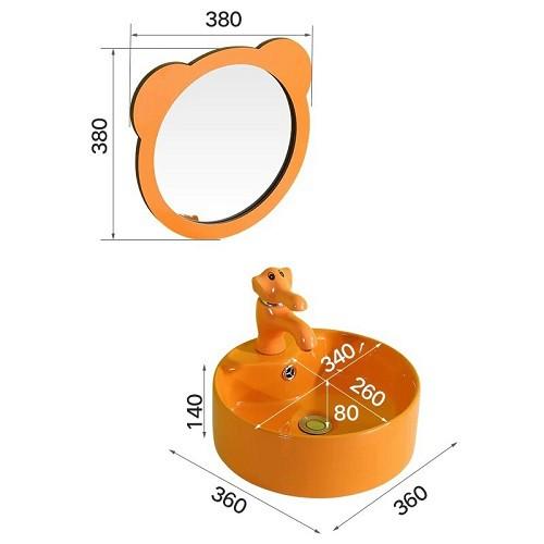 Chậu rửa mặt lavabo trẻ em dương bàn có màu sắc